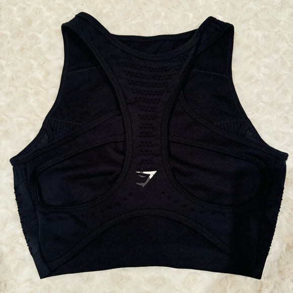 GYMSHARK FLAWLESS KNIT SPORTS BRA BLACK Small - Picture 8 of 10